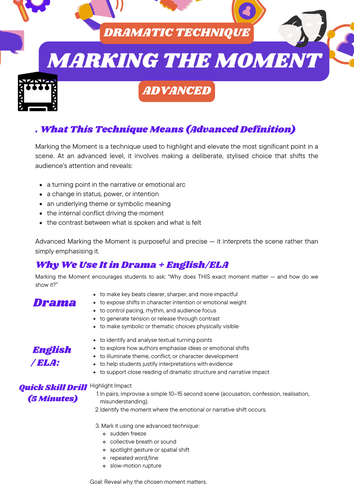 Marking the Moment (Advanced)