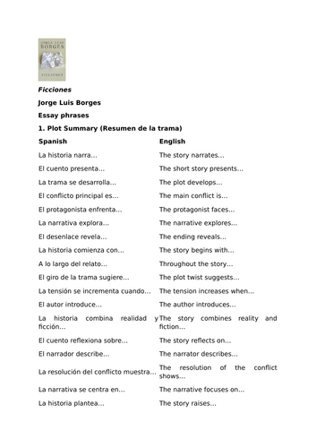 Ficciones by Jorge Luis Borges – Essay Phrases