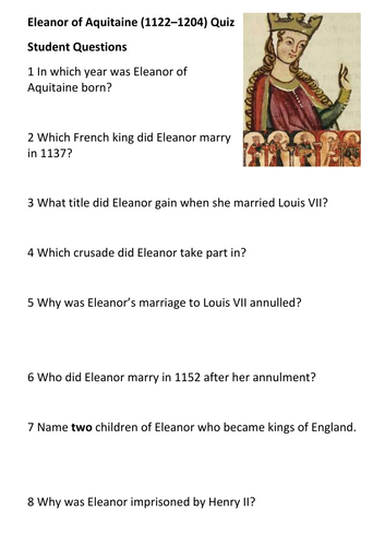 Eleanor of Aquitaine Quiz