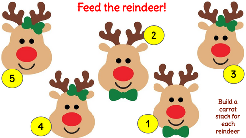 EYFS Maths 1-5 feed the reindeer
