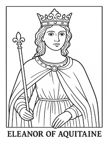 Eleanor of Aquitaine Coloring Picture