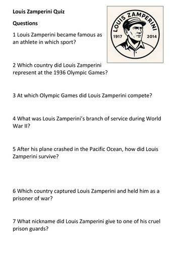 Louis Zamperini quiz