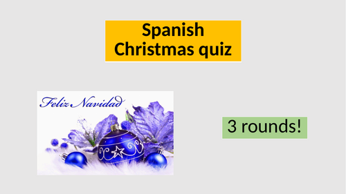 Spanish Christmas Quiz/worksheet