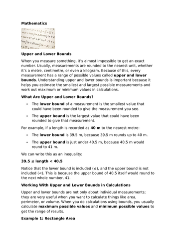 Understanding Upper and Lower Bounds