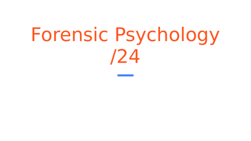 Biopsychology and Forensic Psychology Assessment and Feedback