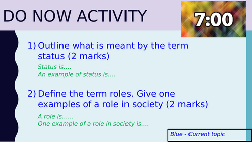 WJEC Educas Sociology: Key Concepts assessment and Feedback