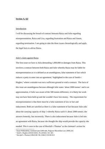 Contract law essays with case laws