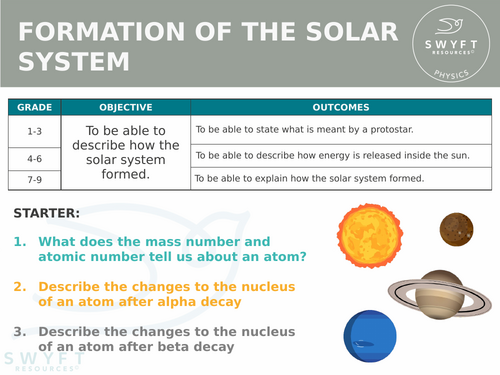 NEW AQA Physics (2016) - Formation of our Solar System