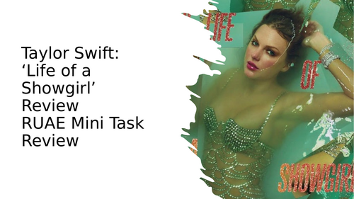 Higher English RUAE Close Reading Mini Task-Taylor Swift