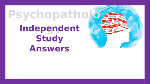 AQA A-level Psychology: Clinical Psychology and Mental Health Workbook/Booklet