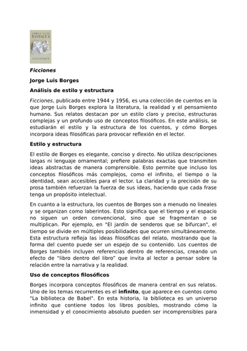 Ficciones by Jorge Luis Borges – Philosophical Concepts