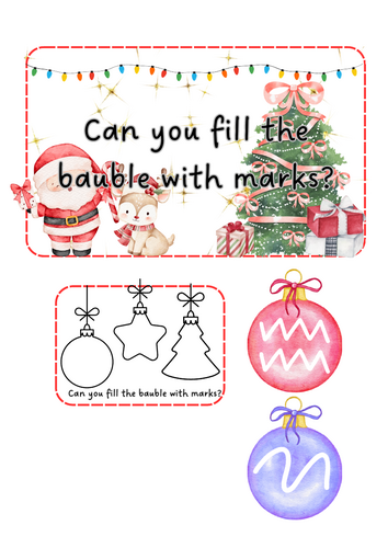 Christmas - Bauble mark making