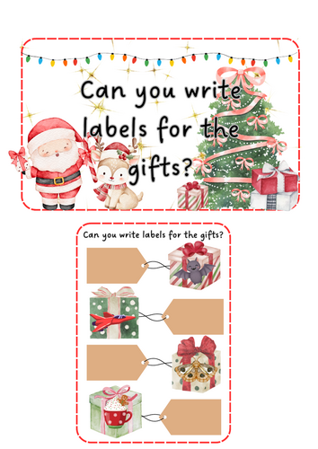 Christmas - Gift CVC labelling