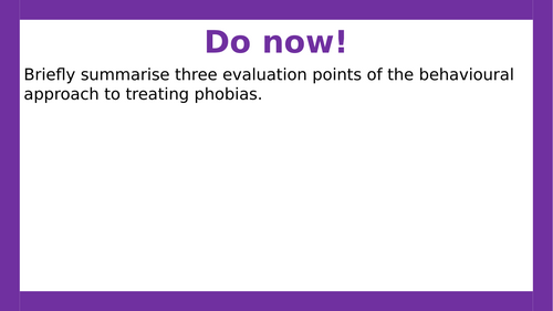 AQA A-level Psychology: Characteristics of and Cognitive Approach to Explaining Depression (Lesson 7