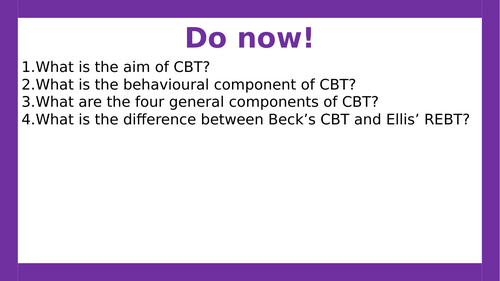 AQA A-level Psychology: Cognitive Approach to Treating Depression Evaluation (Lesson 10 of Clinical