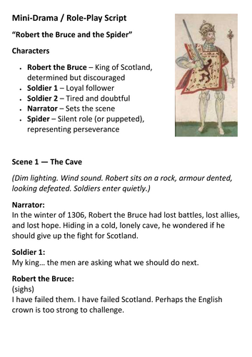 Robert the Bruce – Mini-Drama/Role-Play Script