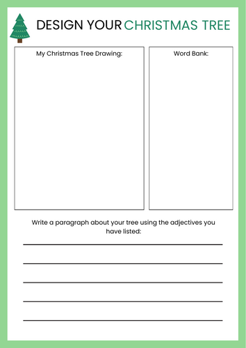 Design and Describe Your Own Christmas Tree Activity
