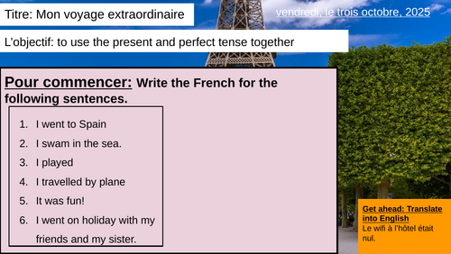 Year 8 French| Dynamo 2| Module 1| Vive les vacances| Full Lesson Pack! Holidays