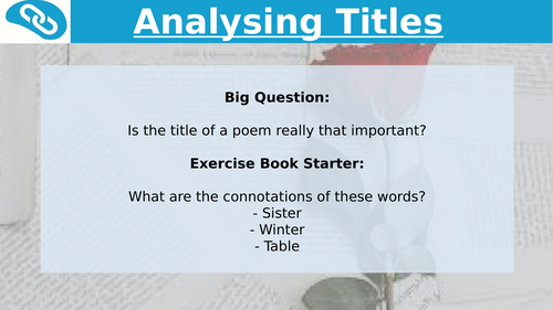 Unseen Poetry Analysing Titles