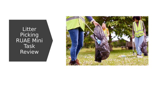 Higher English RUAE Close Reading Mini Task-Litter Picking