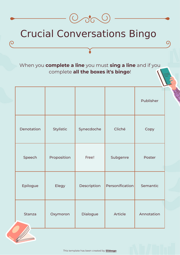 Literature Bingo