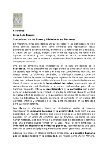 Ficciones by Jorge Luis Borges – Symbolism of Books and Libraries