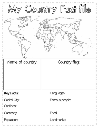Country Factfile Template