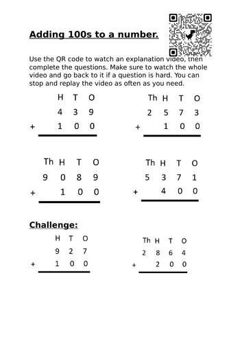 Adding 100 to a number.