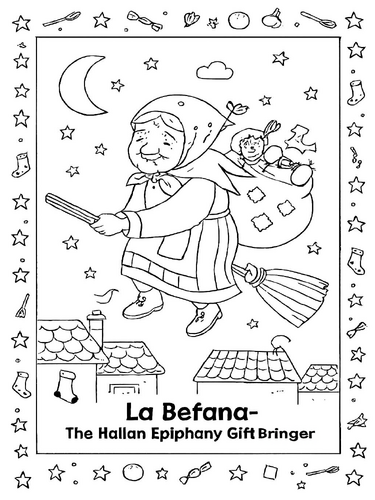 La Befana Coloring Picture