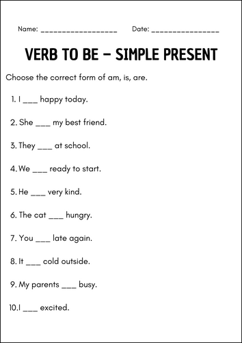 Irregular Verbs To Be, To Have, To Go Simple Present & Simple Past Tense