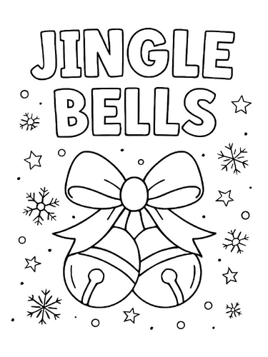 Jingle Bells colouring picture