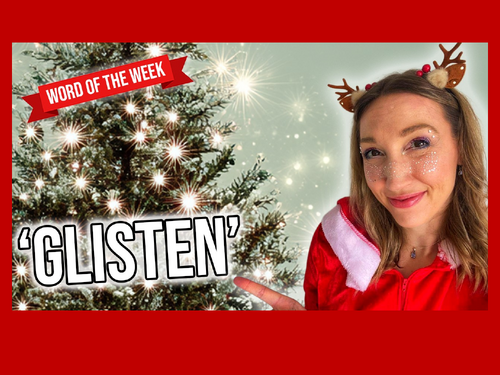 Word of the Week Glisten Christmas Vocabulary and Writing Activity