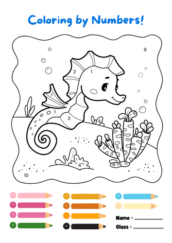 Under the Sea Colour by Numbers!