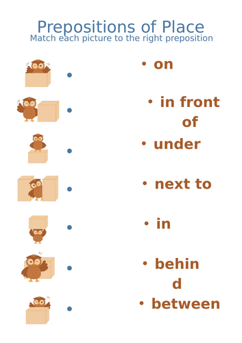 Preposition Practice Worksheets: On, In, Between, Under, Above, next to & More!