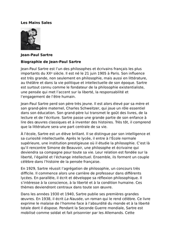 Jean-Paul Sartre – Biography