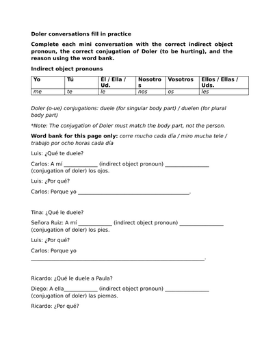 Doler conversations fill in practice