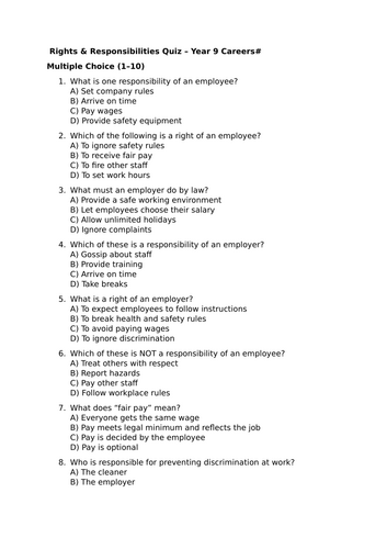 Work in the Local and Global Economy