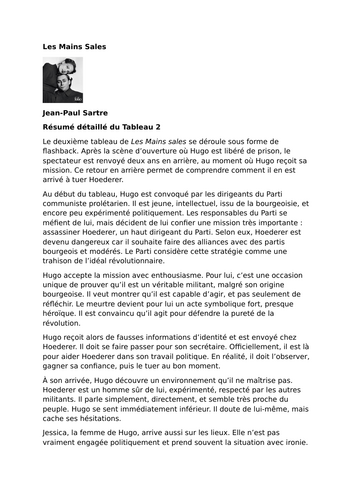 Les Mains sales by Jean-Paul Sartre – Tableau 2: Hugo’s Assignment and Arrival