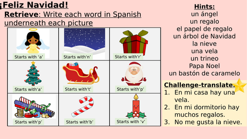 Year 7 La Navidad Christmas Lesson new 2025