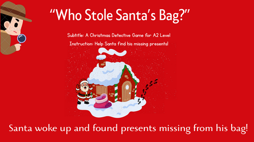Santa was Robbed!-A Christmas Detective Game (A2)