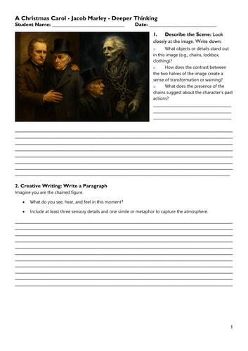 A Christmas Carol - Jacob  Marley - Thinking Deeper