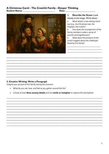 A Christmas Carol - The Cratchits - Thinking Deeper