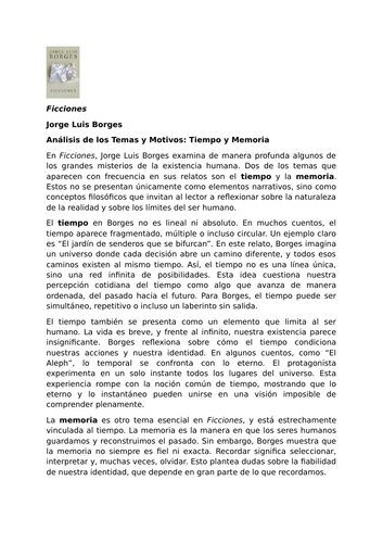 Ficciones by Jorge Luis Borges – Themes and Motifs: Time and Memory