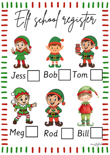 Elf School Role Play Pack