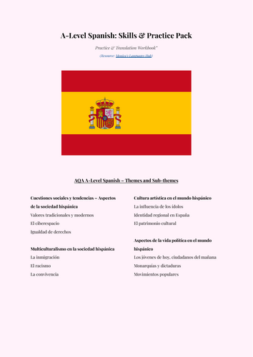 A-Level Spanish: Skills & Practice Pack
