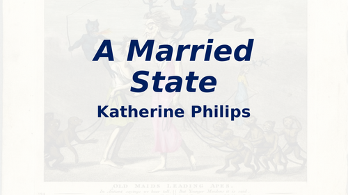 'A Married State' Katherine Philips - CAIE IGCSE English Literature - Songs of Ourselves 2026