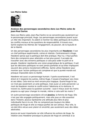 Les Mains sales by Jean-Paul Sartre – Characters – Supporting characters