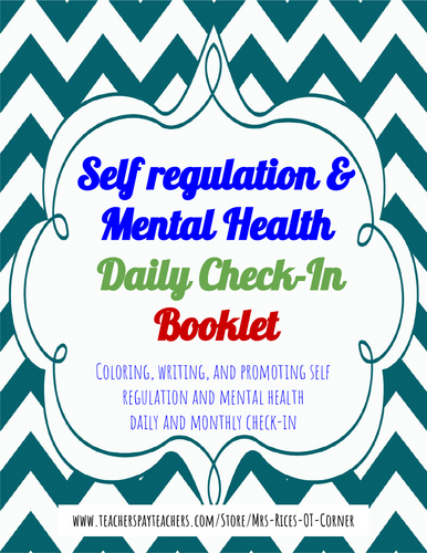 Self Regulation & Mental Health Daily Check-in Booklet