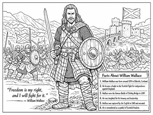 William Wallace Coloring Picture