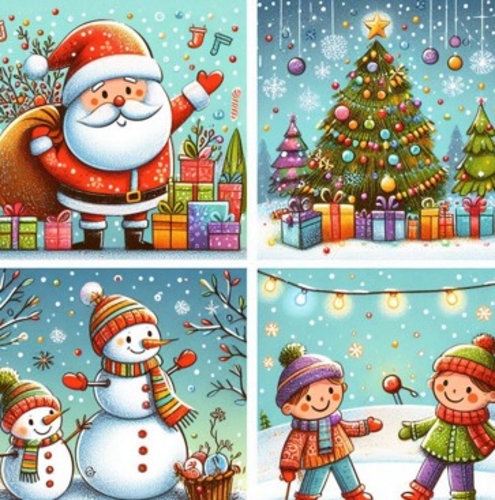 Four original poems perfect for a Christmas performance or Assembly with actions